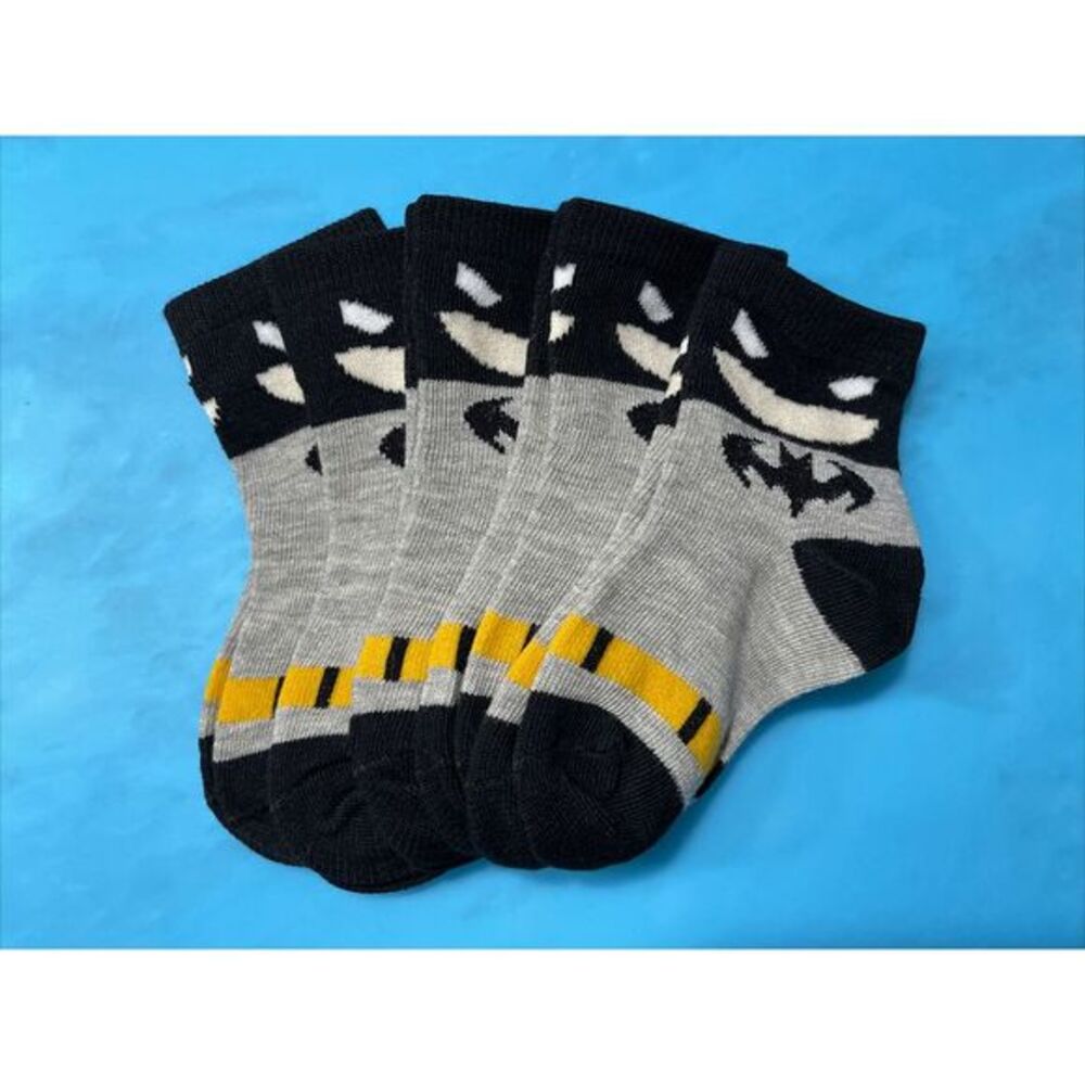 Kids Novelty Colorful Bat Design Crew Socks 5 Pairs Size S